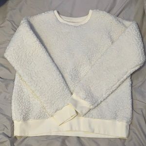 fuzzy long sleeve sweater